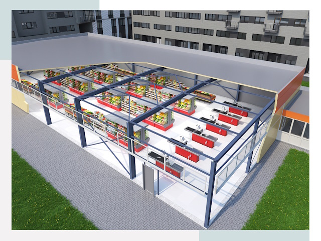 Строительство магазинов в Бердск от 625 руб. за м²