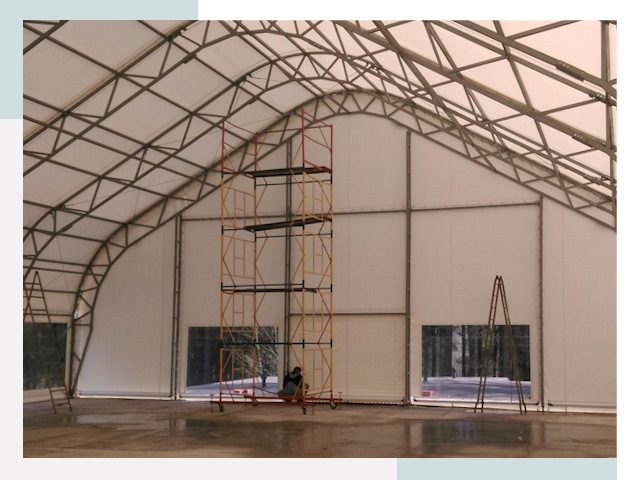 Шатровые ангары в Бердске