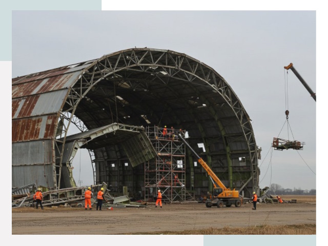 Демонтаж ангаров в Бердске